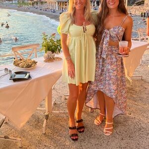 Abercrombie & Fitch pale green bubble sleeve dress size Small